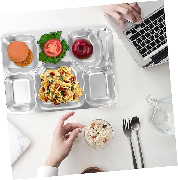 Happyyami Compartmented Dinner Plate Food Serving Trays Charcuterie Eating Dishes Kitchenware