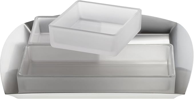 Yamazaki Signature 9-Inch Snack Tray Set with 3 Glass Inserts
