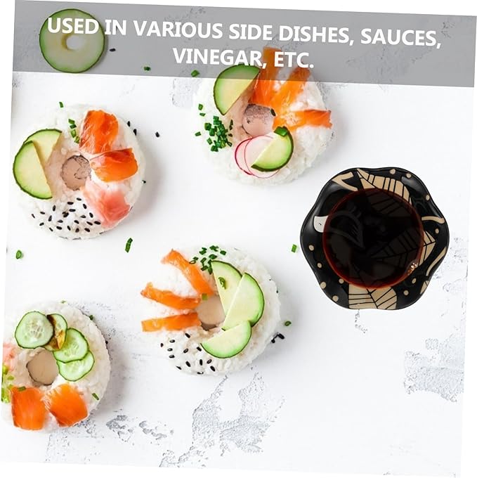 LIFKOME 4pcs Ceramic Plates Fruit Plate Charcuterie Appetizer Dish Seasoning Dishes