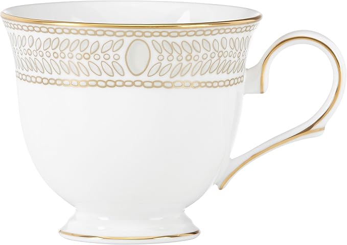 Lenox Gilded Pearl Cup, 0.45 LB, White