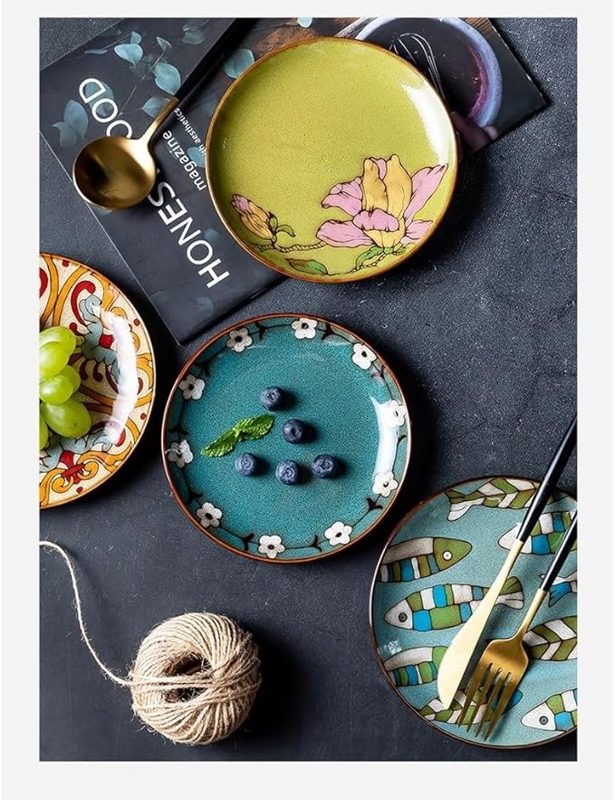 FAREWELL Dipping Bowls Household Ceramic Plate Soy Sauce Soaking Bowl Appetizer Snack Sushi Seasoning Tableware Appetizer Bowls (Color : C)
