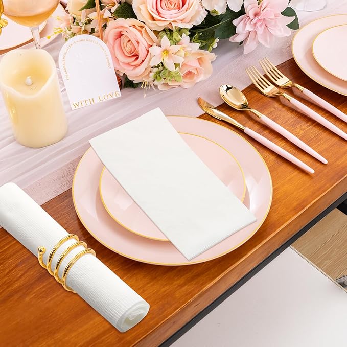 Disposable Napkins, 900 Count 2-Ply White Napkins Bulk, Paper Dinner Napkins for Wedding Party Bathroom and Everyday Use (16.5" X 14.2")