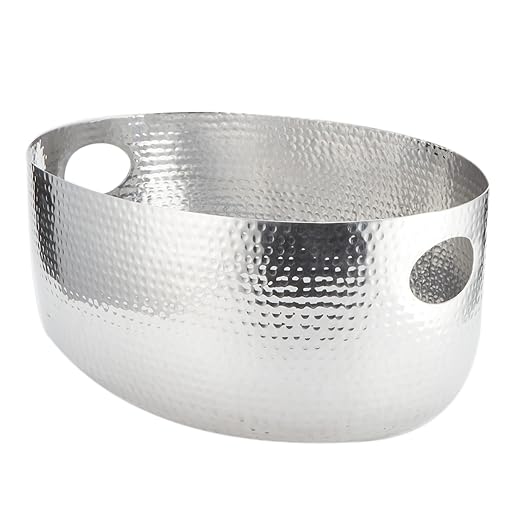 American Metalcraft ATHS14 Hammered Aluminum Beverage Tub, Silver, 16 1/4-Quarts