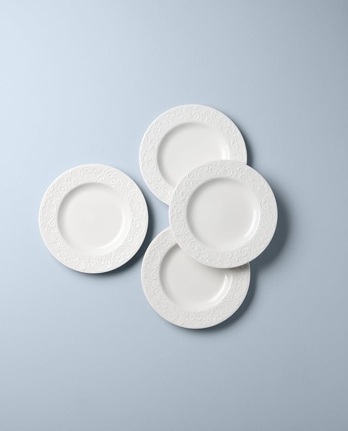 Lenox 891290 Opal Innocence Carved 4-Piece Accent Plate Set