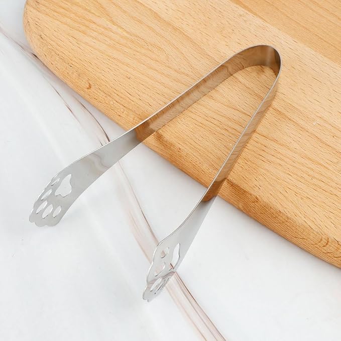 Keewah Small Bear Paw Serving Tongs 6 Pack, 5.4 x 1.3 inch, Stainless Steel