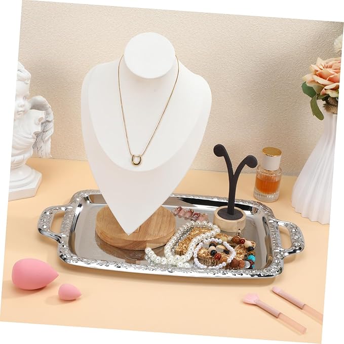 1Pc Vintage Metal Kitchen Tray Multi Purpose Serving Tray for Dining Room Tableware Food Plates with Handles Retro Style for Kitchen and Living Room Decor