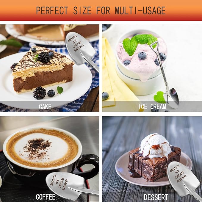 Birthday Gifts for Mom from Son,Mother Gift,Funny Ice Cream Shovel Spoon Presents,Christmas Gift for Mom, Step Mother, Mama, Mommy or Women In Law Birthday Retirement Presents
