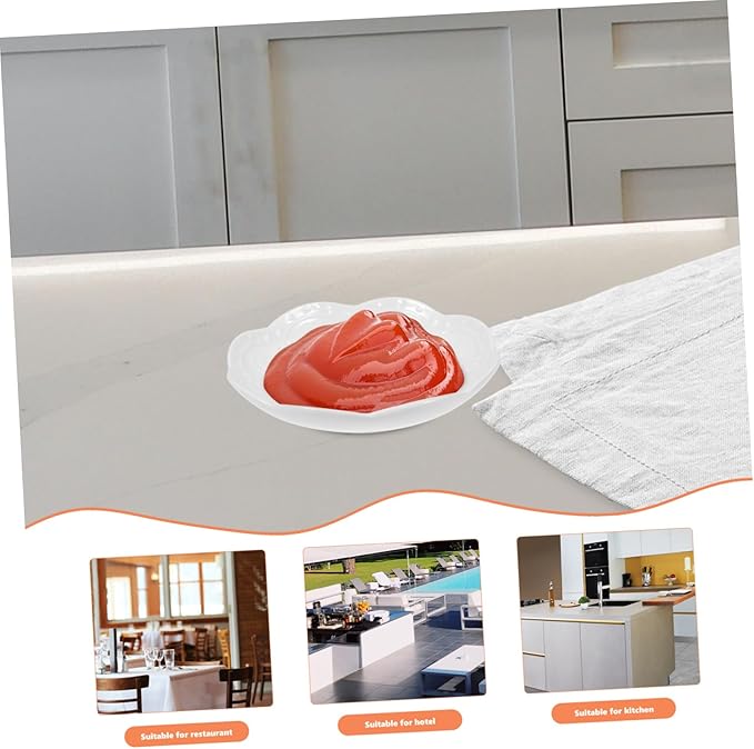 2pcs Porcelain Saucer Plates Ceramic Dipping Bowl Sauce Dish for Appetizer Salad Serving