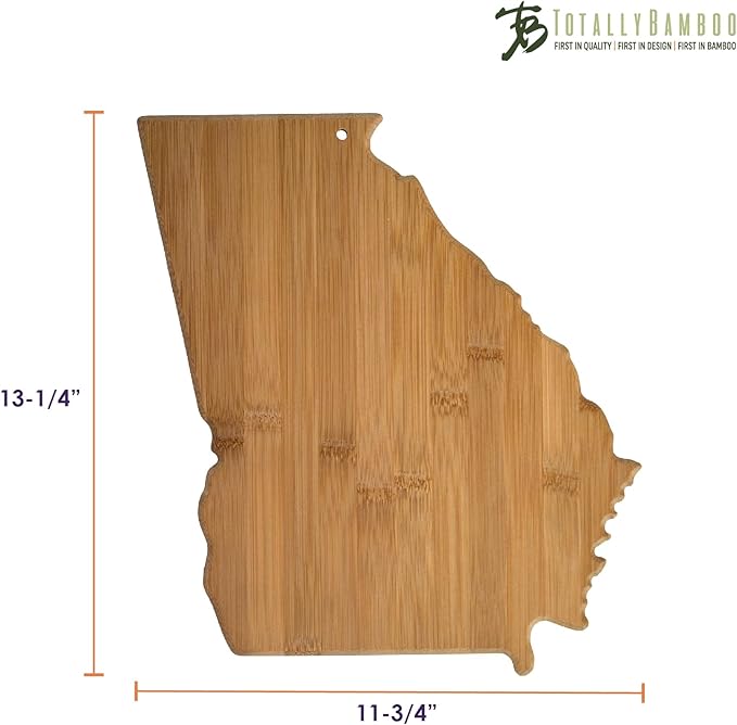 Totally Bamboo Georgia State Shaped Bamboo Serving and Cutting Board