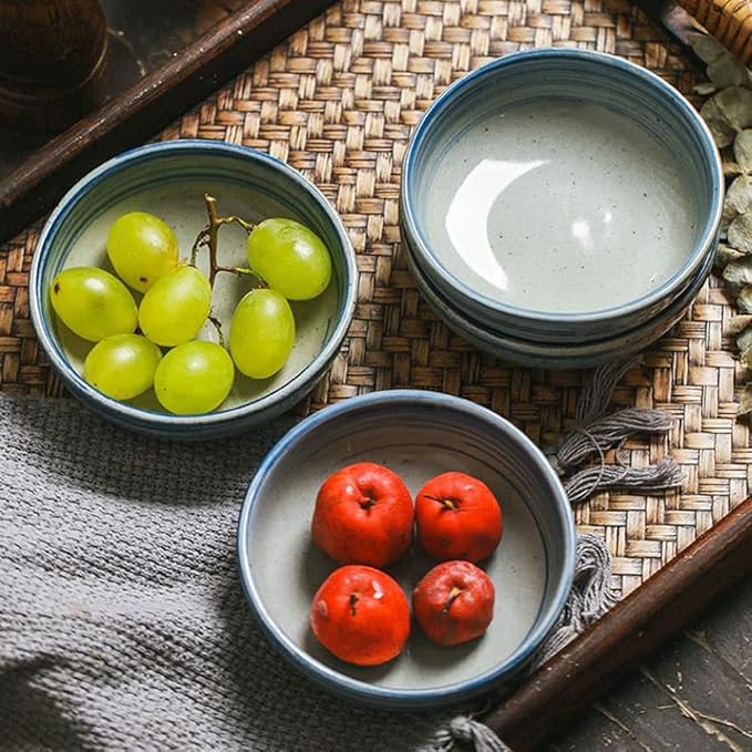 Appetizer Bowls Handmade Dipping Sauce Bowl Japanese Retro Round Dipping Sauce Plate Snack Dessert Sushi Dipping Bowl Appetizer Plate Seasoning Dish Salad Bowls