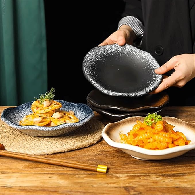 Appetizer Bowls Vintage Ceramic Plate Cold Dish Plate Dragon Shrimp Plate, Suitable for Seaweed Octopus Pickled Vegetables Desserts Sauces Plate. Salad Bowls (Color : Brass)