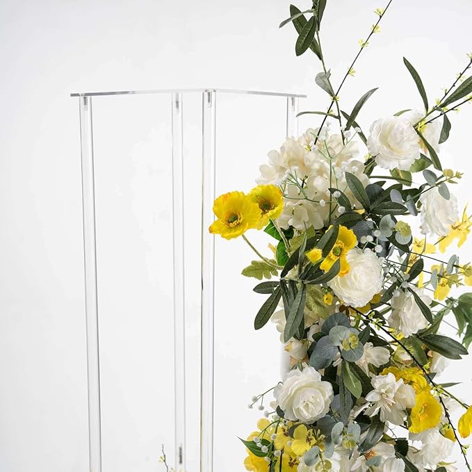Efavormart 48" Clear Acrylic Flower Stand, Decorative Vase Table Centerpiece