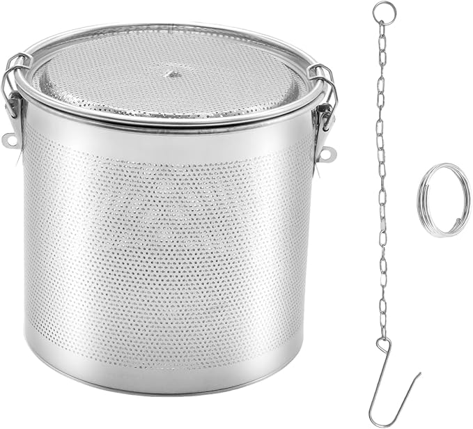 MDEOOSKY Extra Fine Mesh Holes Seasoning Strainer Tea Ball Filter, 5.11"L x 5.11"W x 5.70"H Stainless Steel Multifunctional Kitchen Tool for Cooking, Seasoning, and Brewing Tea, 14x14x14cm