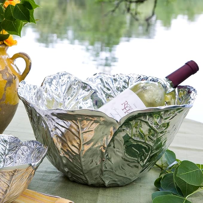 Beatriz Ball Large Garden Cabbage Metallic Bowl