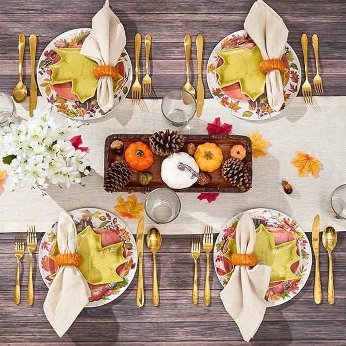 Set of 4 Appetizer Plates - Fall Leaves