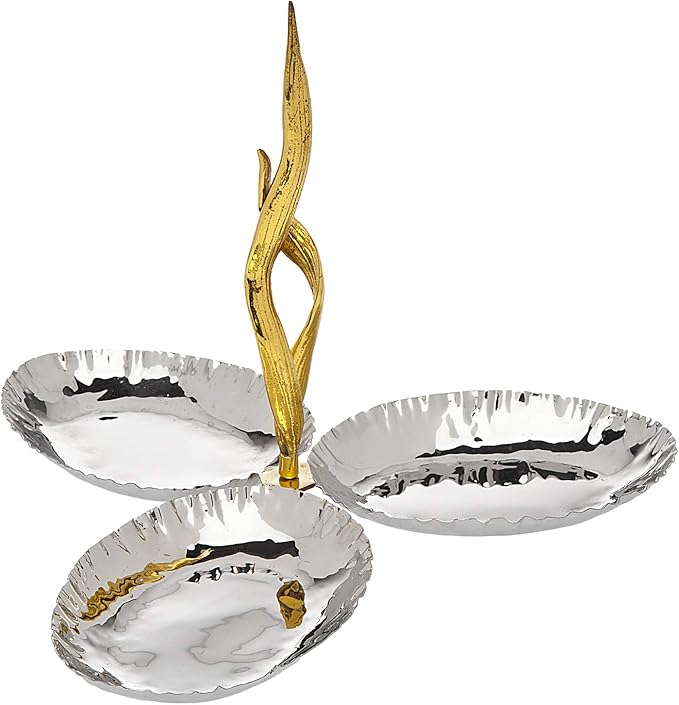 Godinger Candy Server Nut Server, Serving Dish, Chocolate Dish, Candy Dish, 3 Sectional