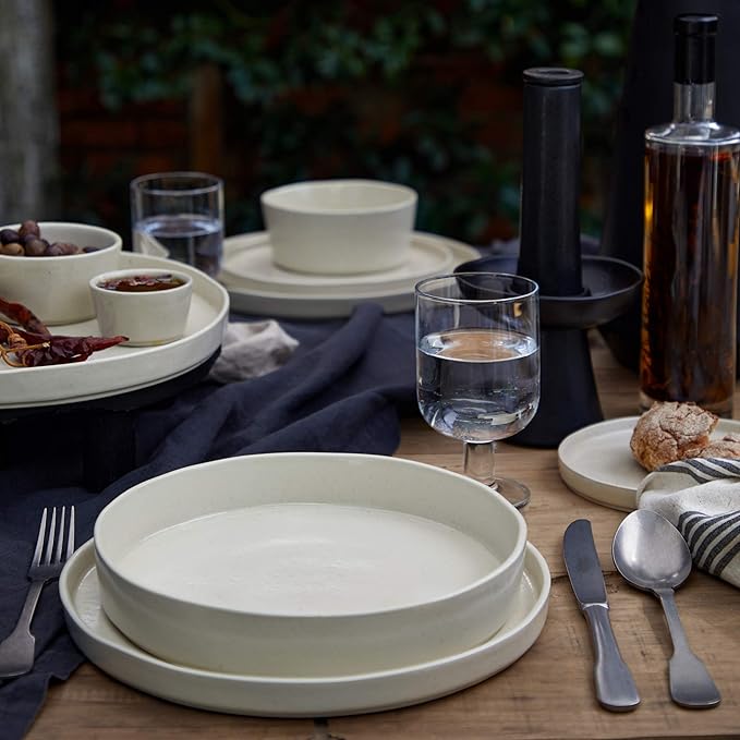 Costa Nova 2-Piece Silverware Salad Serving Set - Saga Collection, Vintage Matte Brushed Finish | Stainless Steel Cutlery | Dishwasher Safe Flatware | Restaurant Quality Dinnerware