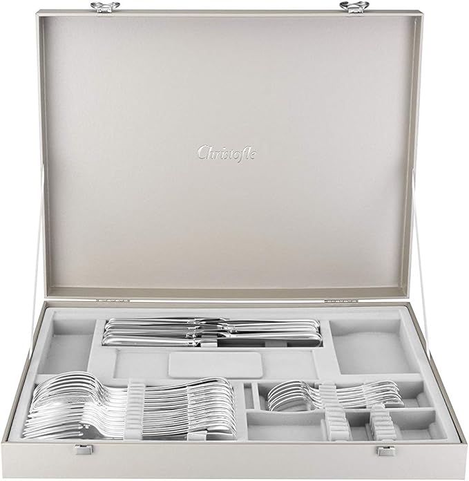 Christofle Aria Silver Plated 30-Piece Flatware Set - Service for 6 + Chest #0022828