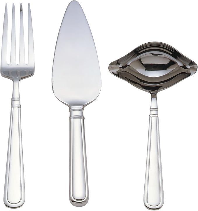 Thomas O'Brien Elissa Stainless Steel 3 Piece Flatware Serving Set