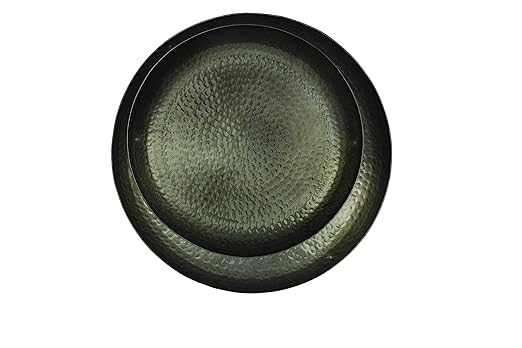 American Metalcraft ASEAB12 Hammered Aluminum Seafood Tray, Single Wall, Black, 80-Ounce