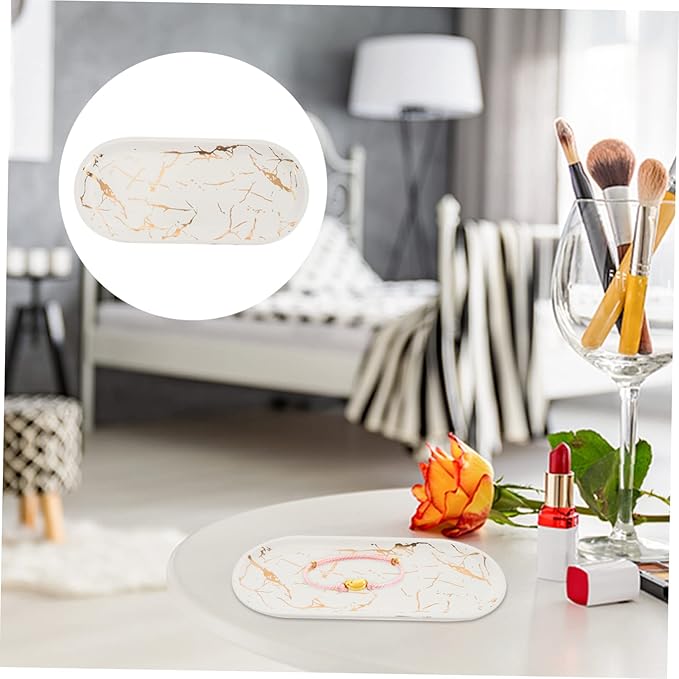Alipis 1Pc Elegant Marble Pattern Ceramic Food Plate for Sushi Appetizers and Dishes for Home Restaurant and Party Serving Easy to Clean with Smooth Surface