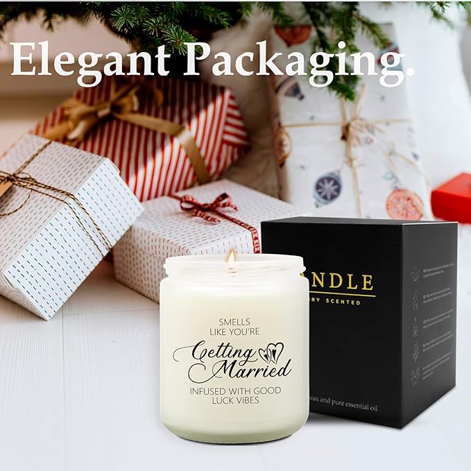 Wedding Gifts, Getting Married Candle, Mr and Mrs Gift, Engagement Gifts for Women Couples, Bridal Shower Gift for Bride Groom, Bride to Be, Smells Like You are Getting Married
