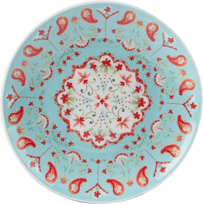 Certified International Francesca 6" Canape/Luncheon Plates, Assorted Designs, Large, Set of 6