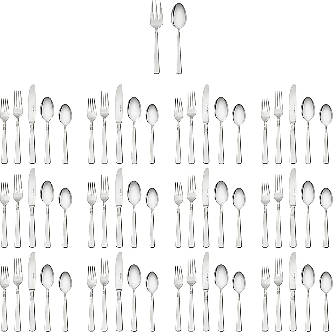 Zwilling Metrona Stainless Steel Flatware Set - Made with Special Formula Steel Perfected for Almost 300 Years, Dishwasher Safe, Service for 12