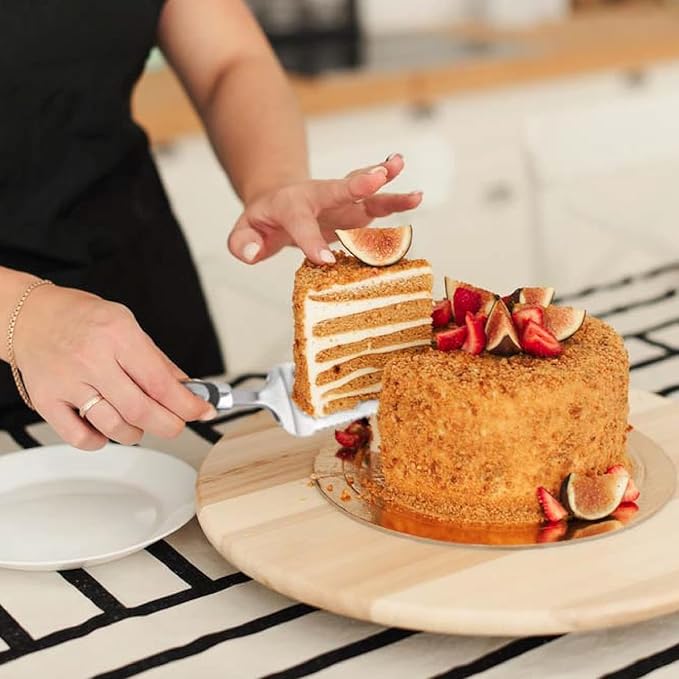Pie Server Spatula and Cake Slicer Set with Luxury Gift Box, Black Stainless Steel Set - Kitchen Essentials for Cutting & Serving Desserts, Lasagna-Great for Anniversary, Christmas Spatula pie gadgets