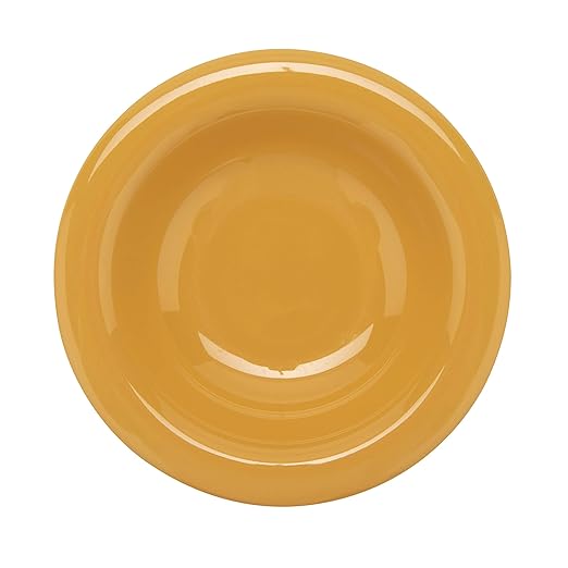 GET B-86-TY Melamine Narrow Rim Fruit/Dessert Bowl, 8 Ounce, Tropical Yellow (Set of 12)