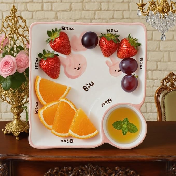 Multi Purpose Appetizer Ceramic Tray Vinegar Bowl Elegant Sushi Cookie Serving Dishes Dipping Sauce Plate for Dumplings French Fries Snacks Homes Restaurants Design Sense Souvenirs