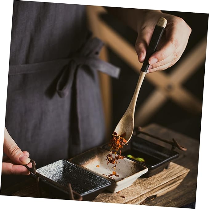 Ciieeo 3pcs Japanese Style Ceramic Seasoning Plates Dipping Dishes for Sauces Condiments Appetizers Unique Design for Home Kitchen Bbq Parties