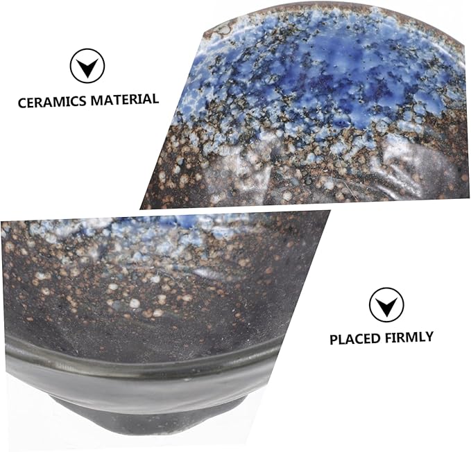 LIFKOME 4pcs Dipping Plates Ceramic Seasoning Dishes Sauce Holders for Restaurants Homes