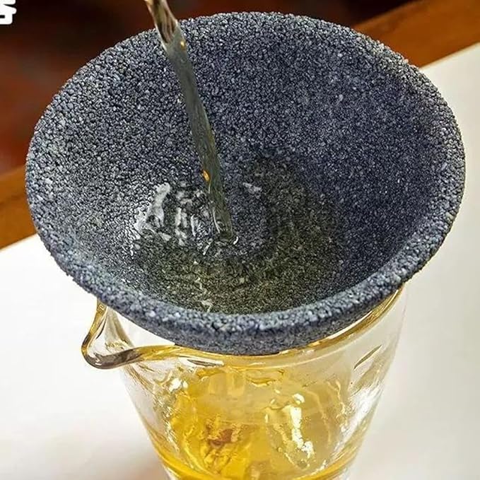 Ceramic Stone Coffee Filter,Japanese Non-porous Coffee Dripper,Reusable Loose Tea Precision Strainer for Home Office Tea Coffee Making