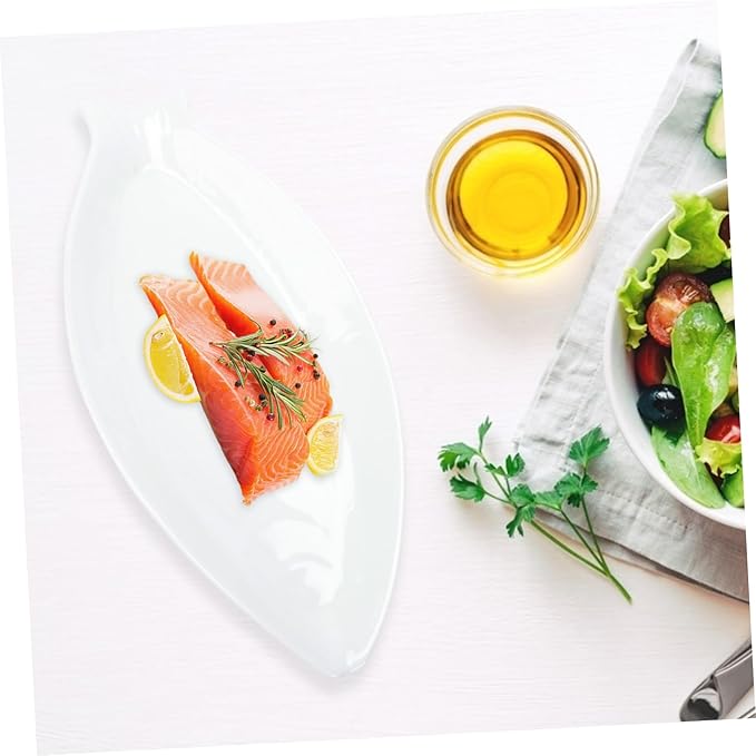 PRETYZOOM Fish Plate Home Decor Serving Dish Fish-shaped Tray for Appetizers Sushi Fruit