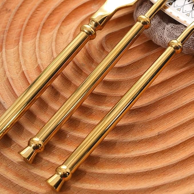 Exquisite Stainless Steel Cutlery Set Knife Fork Spoon Silverware Set Mirror Polished Flatware Set Kitchen Utensils Dessert Spoon Practical
