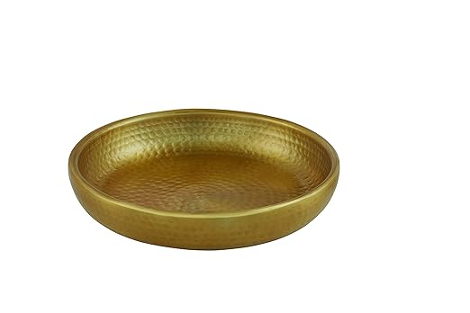 American Metalcraft ADSEAG12 Hammered Aluminum Seafood Tray, Double Wall, Gold, 80-Ounce