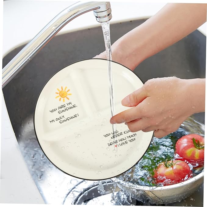 Restaurant Plates Ceramic Portion Control Plates Divider for Dinnerware Ceramic