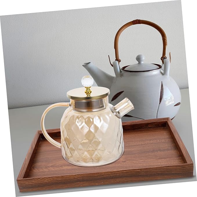 Mobestech Wooden Serving Tray Lid Black Serving Platter Rectangle Tea Tray for Snacks and Foods