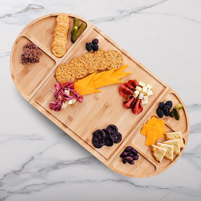 Modern Day Homestead 3 Piece Magnetic Charcuterie Board Set: Charcuterie Boards Gift Set, Bamboo Cheese Board | Labor Day Party | House Warming New Home | Wedding Gifts | Serving Ware | Football Party