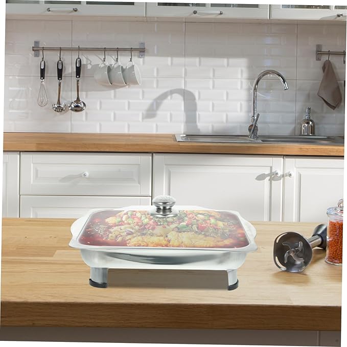Mobestech Stainless Steel Buffet Serving Tray Food Holder for Parties Kitchen Events Lightweight and Comfortable for Snacks Appetizers Dishes