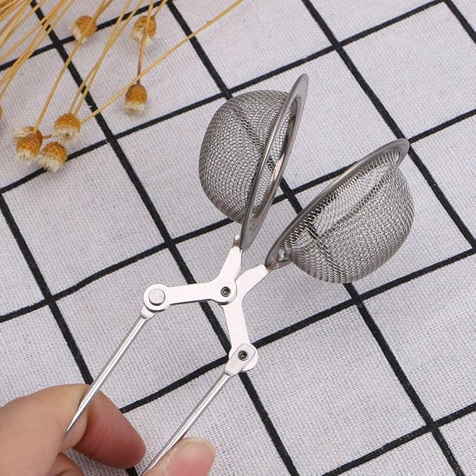 Silver Mesh Strainer Snap Ball Loose Leaf Tea Infuser Stainless Steel Secure Locking Tea Filter Tea Strainers and Filters