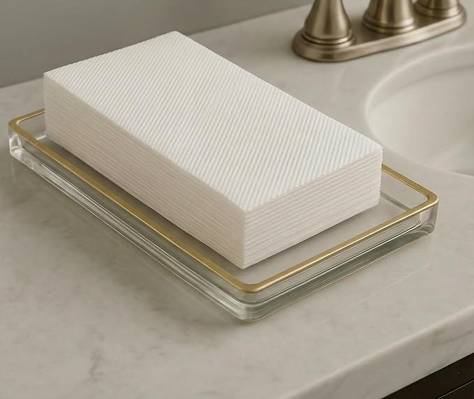 Premium Linen-Feel Guest Towels – 100 Pack | Ultra-Thick Airlaid Disposable Hand Towels for Bathroom & Events | Soft, Cloth-Like, Super Absorbent | Ideal for Powder Rooms, Parties & Weddings