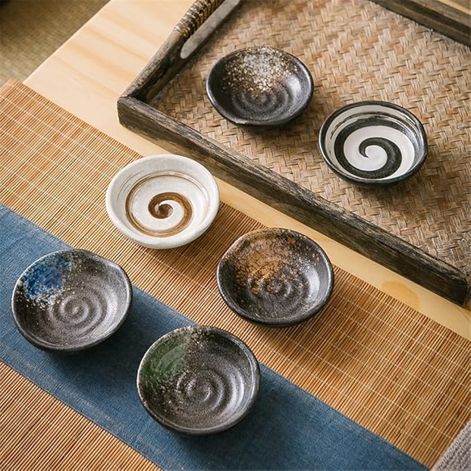 Appetizer Plates Ceramic Sauce Dishes Sushi Plate Tableware Spice Soy Vinegar Dessert Sauce Bowl for Condiment