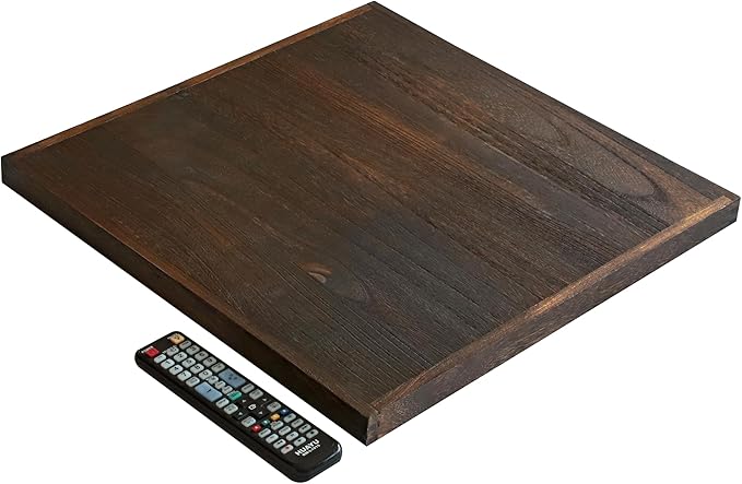 20" Rustic Wooden Serving Tray - Extra Large Square Ottoman Table Tray for Farmhouse Decorative Oversized Coffee Table Trays Living Room Kitchen Counter Breakfast Brown