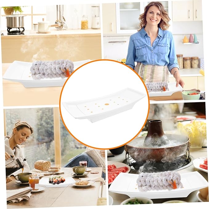 Mobestech 1pc Food Plate Creative Serving Tray for Restaurants and Home Use Compact Design - Materials Easy to Clean for Parties and Events
