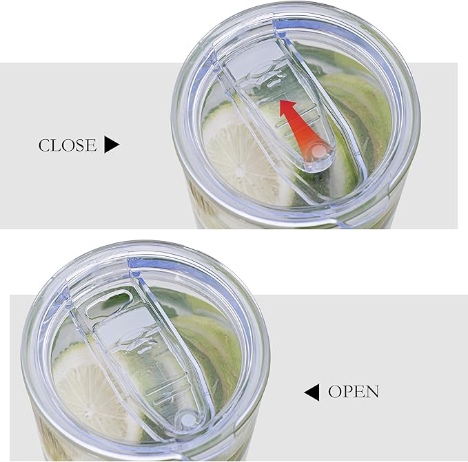 Dingerjar Glass Tumbler with Lid and Straw, High Borosilicate Glass Coffee Cup Smoothie Cups 24 oz/750ml for Hot or Cold Drinks 2 Pack