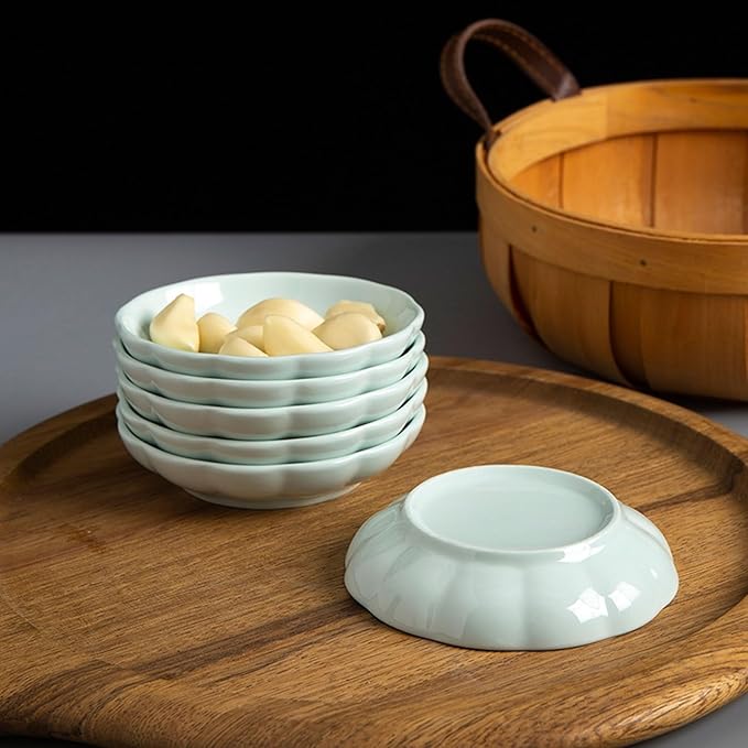 FAREWELL Dipping Bowls Appetizer Plate Set Ceramic Bowl Condiment Plate Soy Sauce Dipping Bowl Set Multi-Purpose Bowl Porcelain Dessert Salad Plate Appetizer Bowls