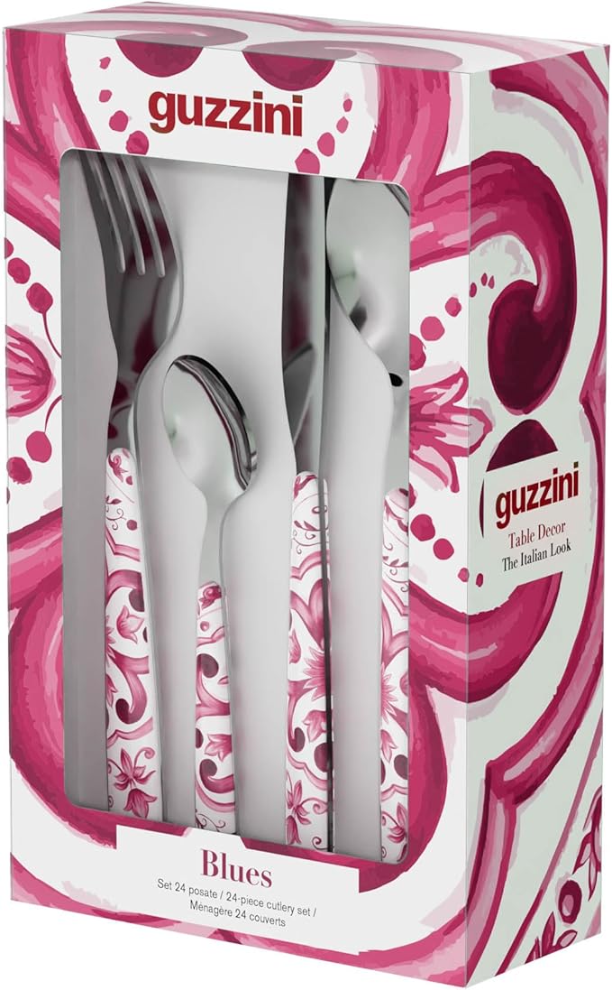 Guzzini 28194577 Cutlery Set, Stainless Steel, Amethyst