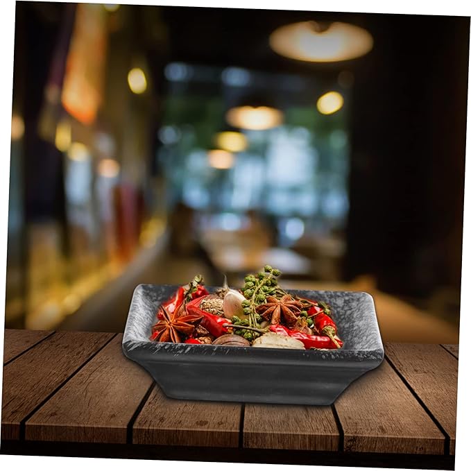 ABOOFAN 3pcs Ceramic Dipping Sauce Dish Seasoning Plates for Appetizers Bbq and Outdoor Dining Vintage Underglaze Design Lightweight and Portable
